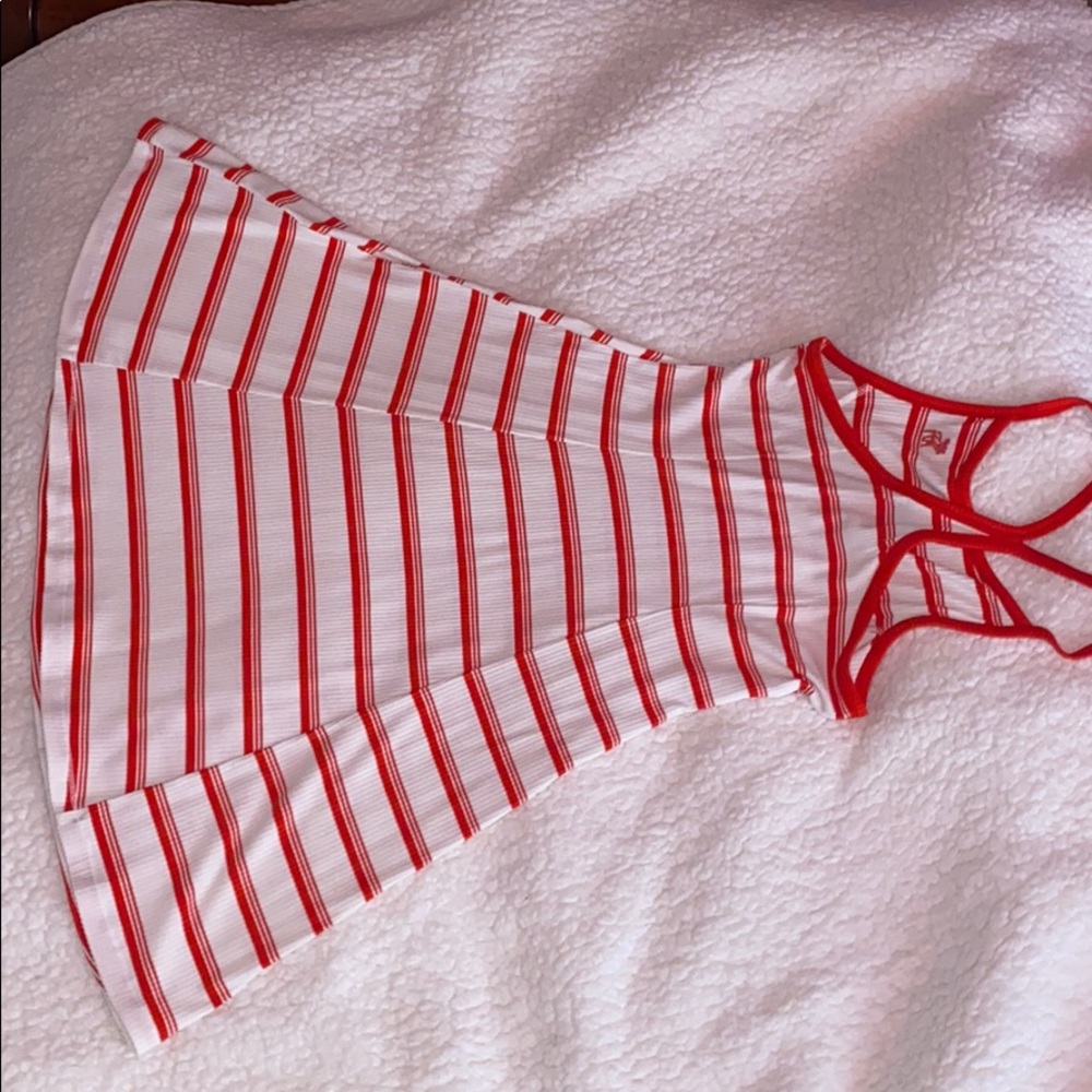 Abercrombie red and white dress